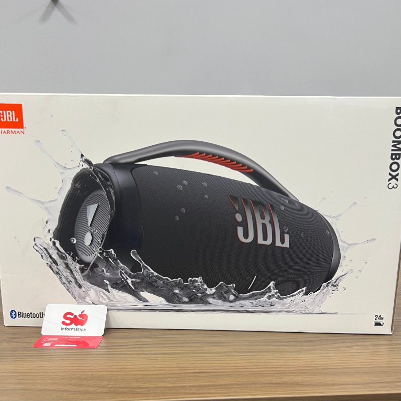 Boombox 3 Preta - JBL Só Informática